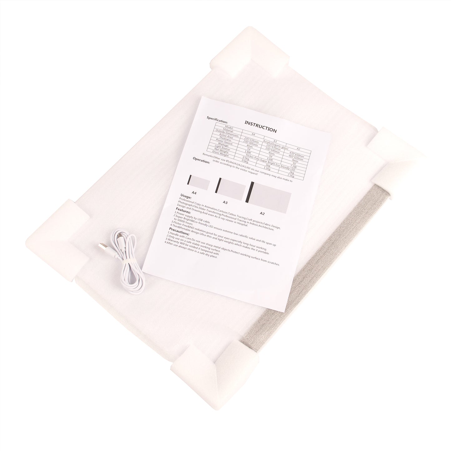 Світловий планшет Профі А3 формату з LED-підсвіткою для малювання (5662)