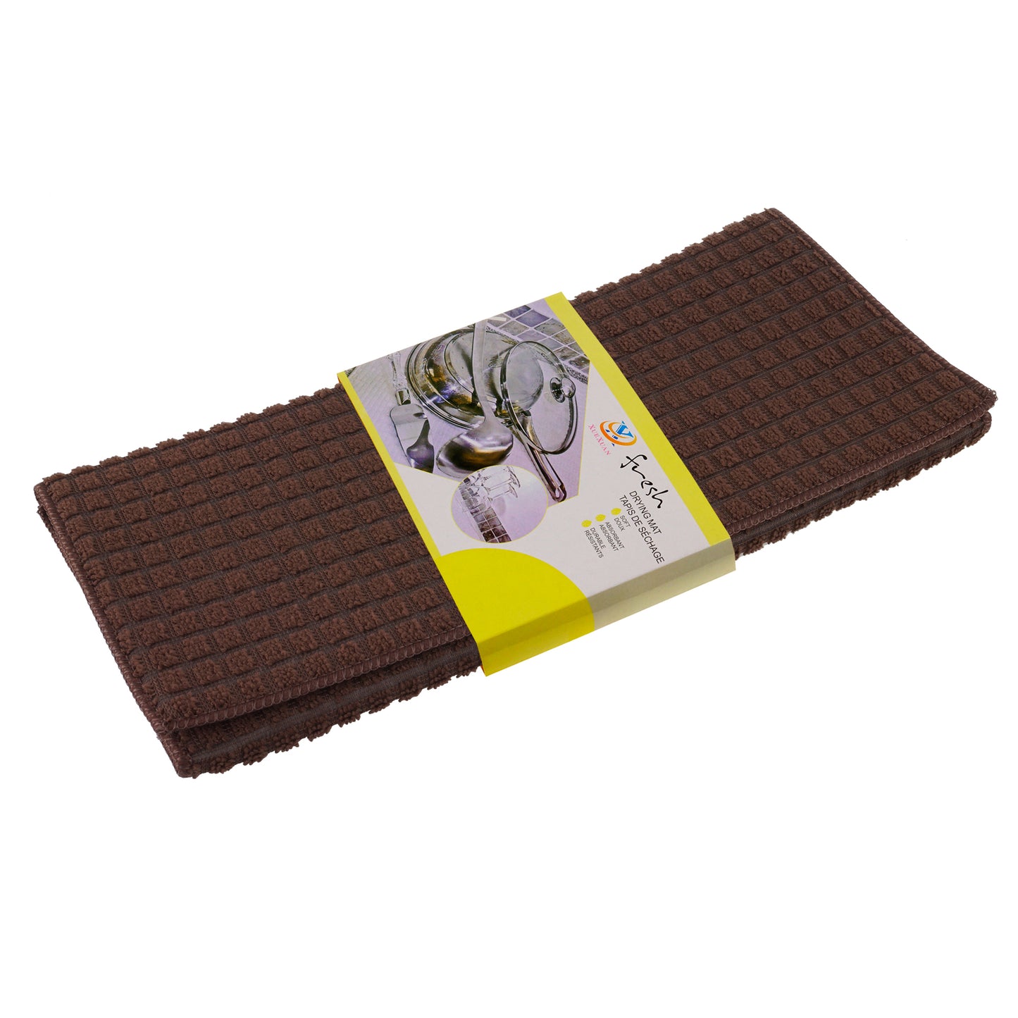 Килимок для сушки посуду Supretto 40х51 см, коричневий (48720016)