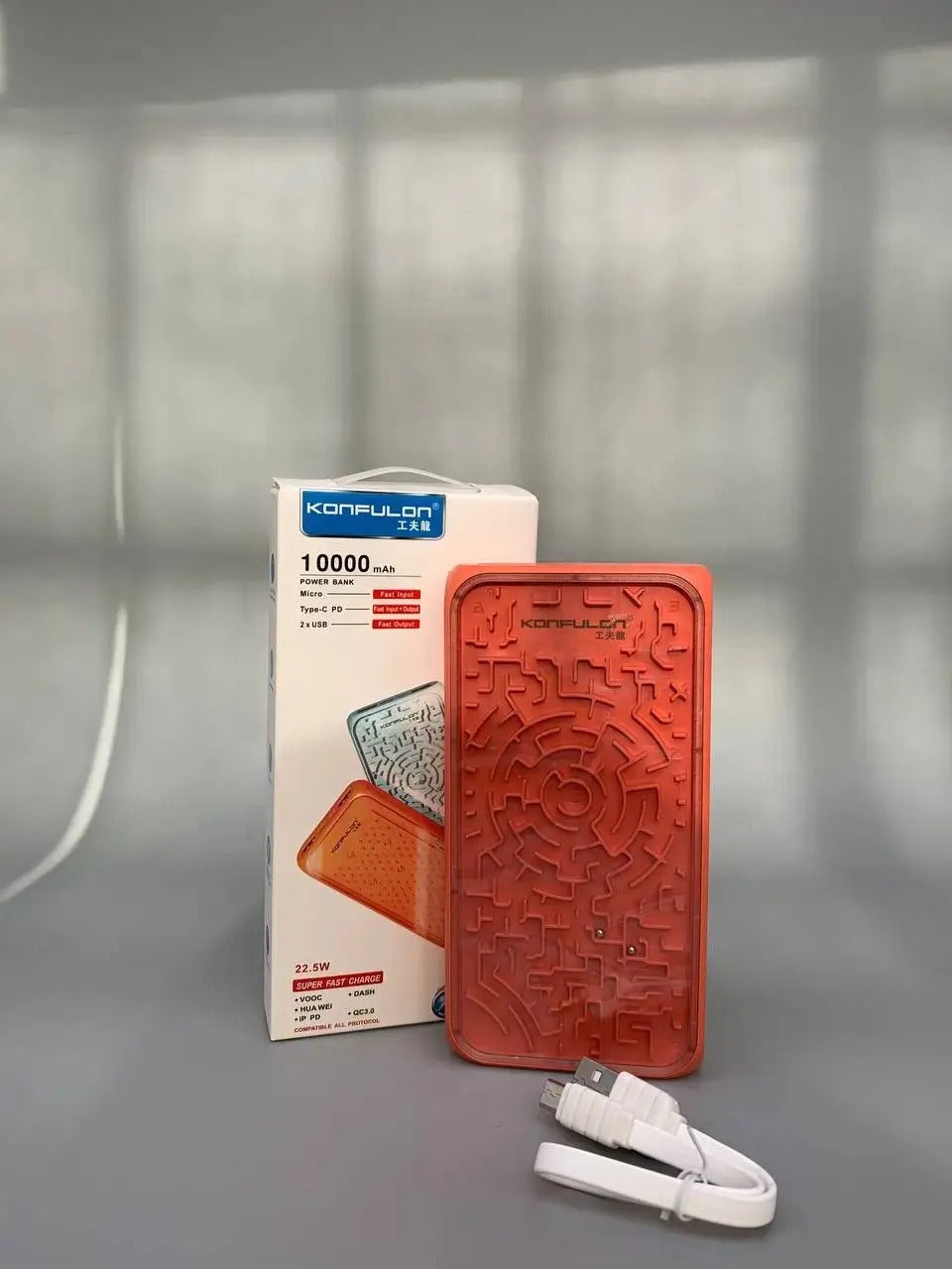 Повербанк Konfulon 10000 mAh, м’ятний (7970)