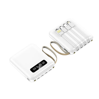 Портативний зарядний пристрій з дисплеєм та 4 кабелями 10000 mAh (8109)