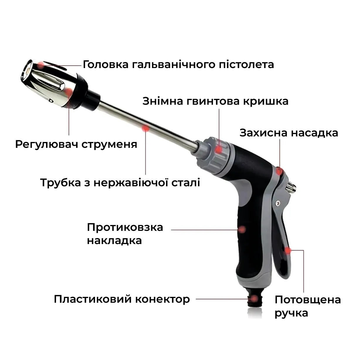 Водяний пістолет високого тиску для миття авто (уцінка)