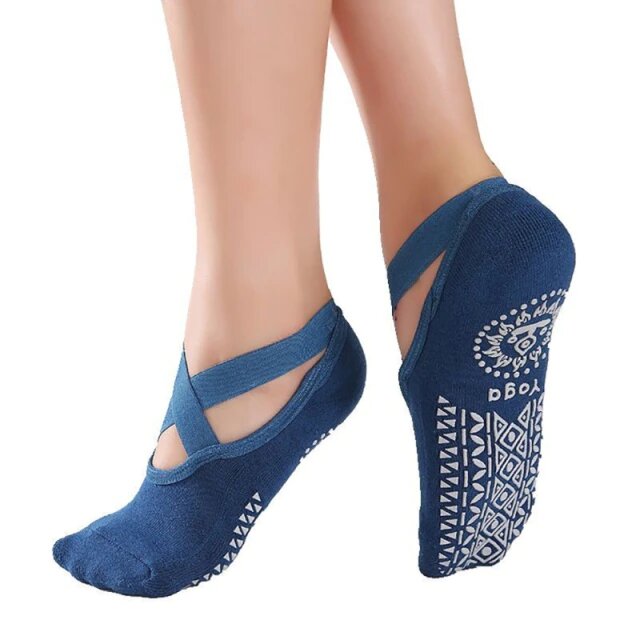 Шкарпетки жіночі Yoga Socks для занять йогою, фітнесом, пілатесом протиковзні (7111)