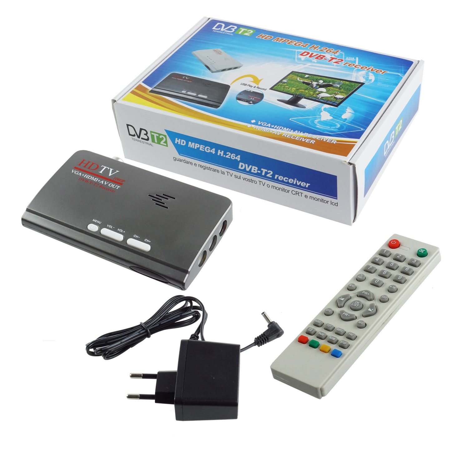 ТВ тюнер DVB-T2 з пультом (5474)