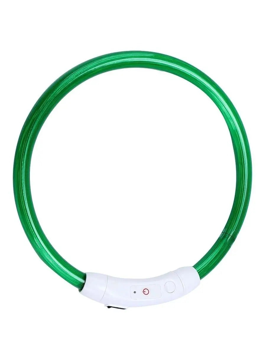 Світлодіодний LED нашийник для собак із зарядкою USB (8158)