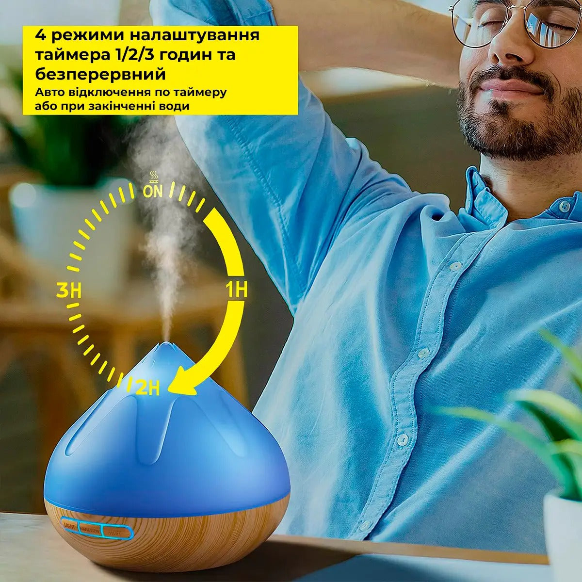 Аромадифузор нічник із набором ефірних олій (9069)