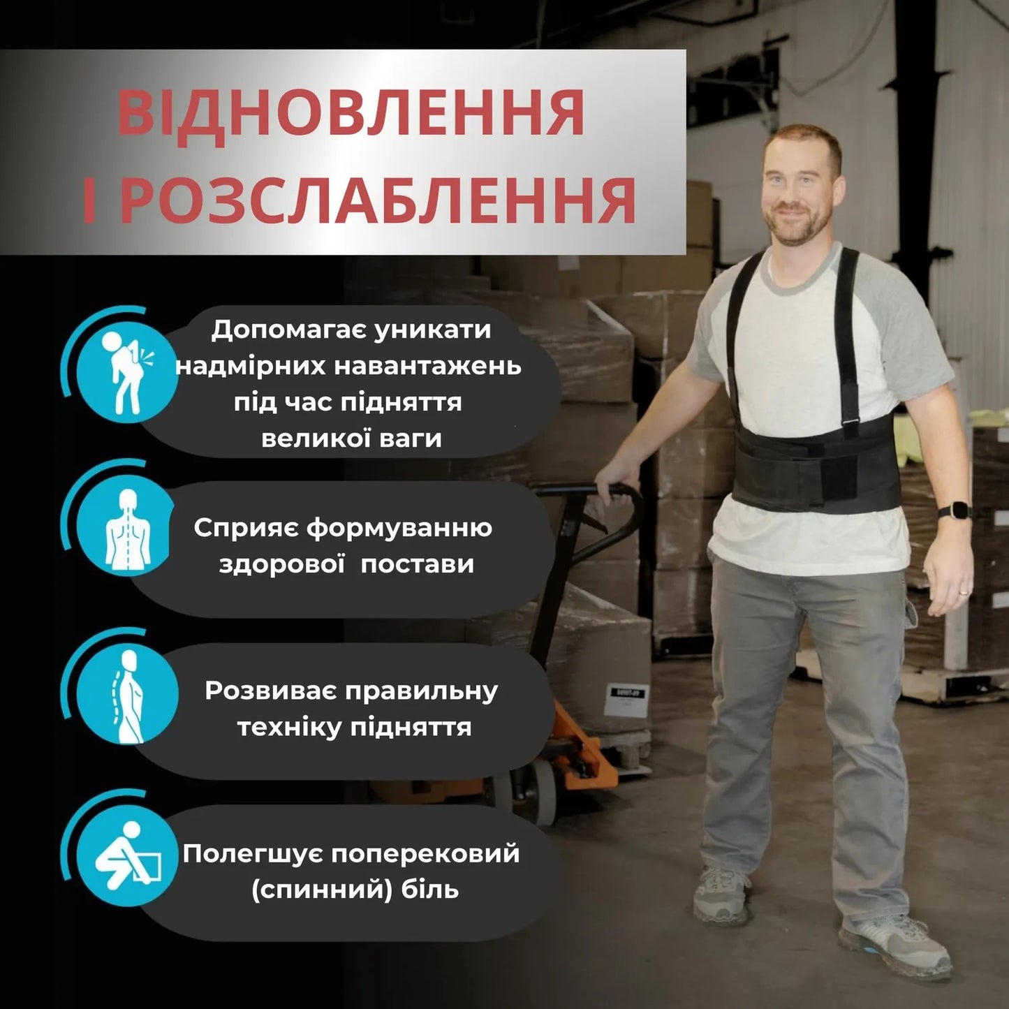 Бандаж корсет для попереку AIRM HEALTH підтримуючий, XL (8971)