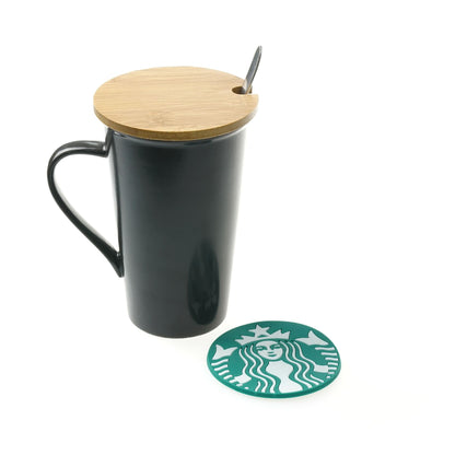Керамічна чашка з кришкою Starbucks memo (5161)