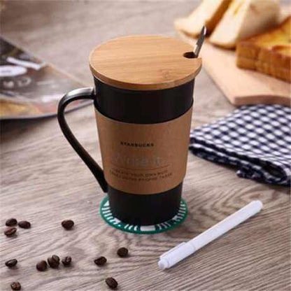 Керамічна чашка з кришкою Starbucks memo (5161)