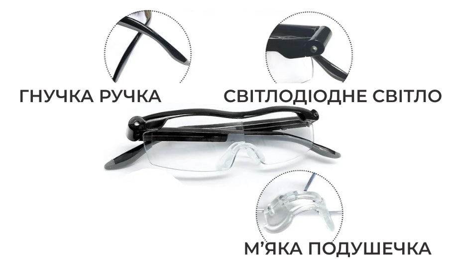 Збільшувальні окуляри Big Vision з підсвічуванням (5691)