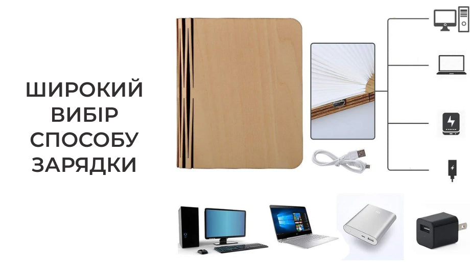 Cвітлодіодний нічник Книга портативний (8700)