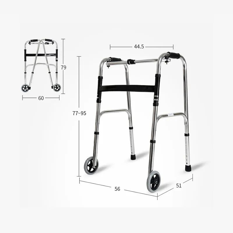 Ходунки крокуючі складні AIRM HEALTH з 2 колесами (8022)
