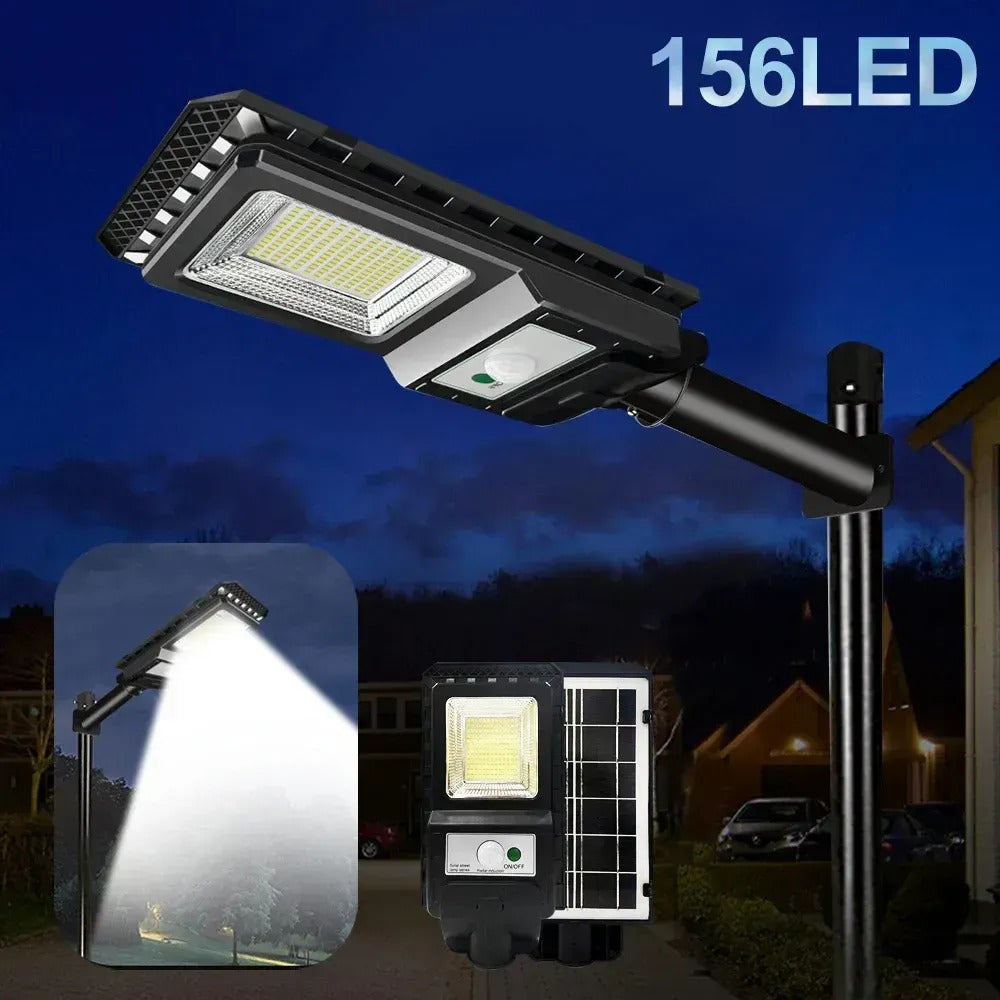 Ліхтар LED світлодіодний з датчиком руху на сонячній панелі (8056)