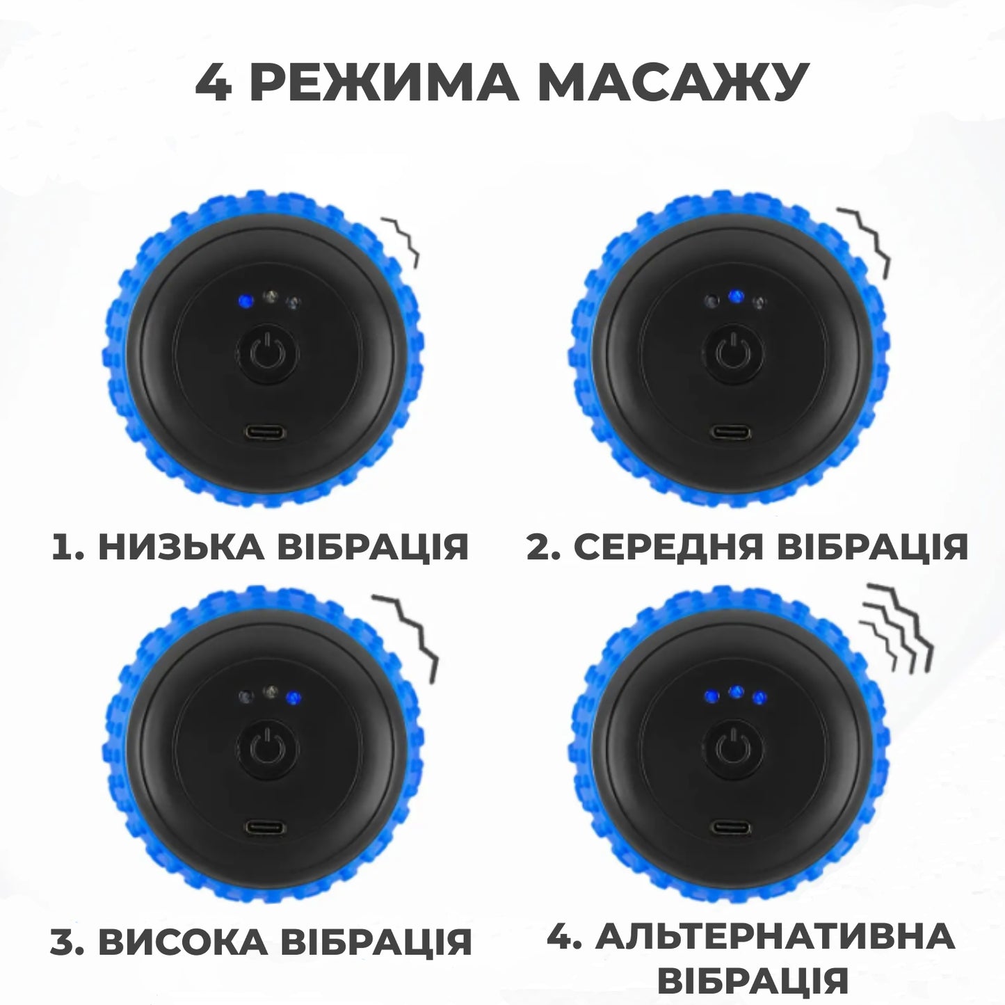 Масажний м'яч для тіла вібраційний подвійний, рожевий (8563)