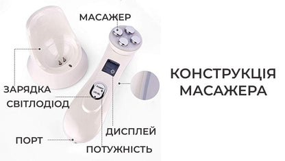 Мікрострумовий масажер з ефектом ліфтингу 5 в 1 (8652)