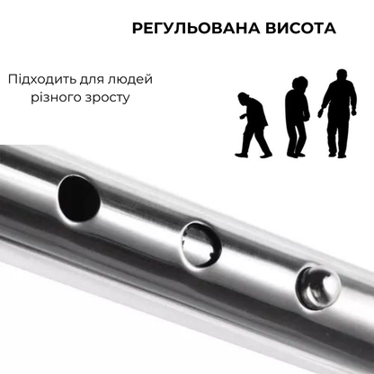 Милиця підлокітна з анатомічною ручкою складана (8093)