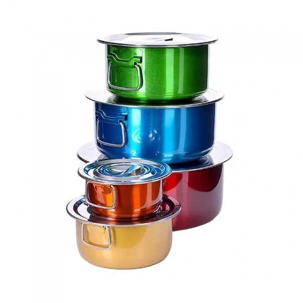 Набір каструль зі складаними ручками 10 предметів (7568)