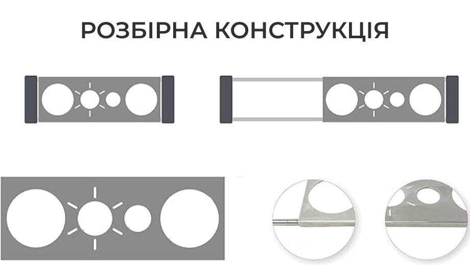 Полиця-підставка  металева багатофункціональна 3 в 1 (8641)