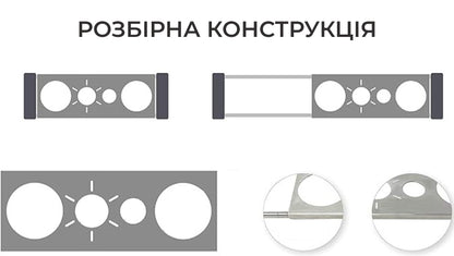 Полиця-підставка  металева багатофункціональна 3 в 1 (8641)