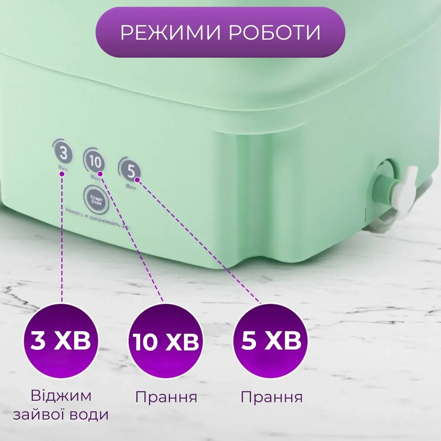 Портативна пральна машина міні складана (8935)