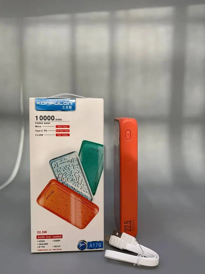 Повербанк Konfulon 10000 mAh, м’ятний (7970)