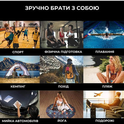 Рушник спортивний з мікрофібри швидковисихаючий (9050)