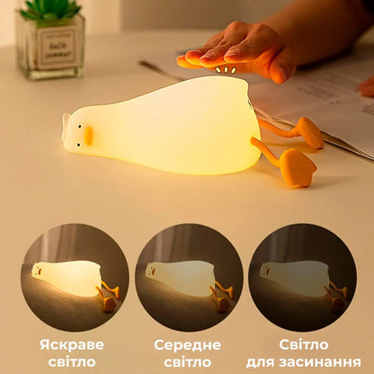 Світлодіодний нічник Каченя силіконовий акумуляторний (9152)