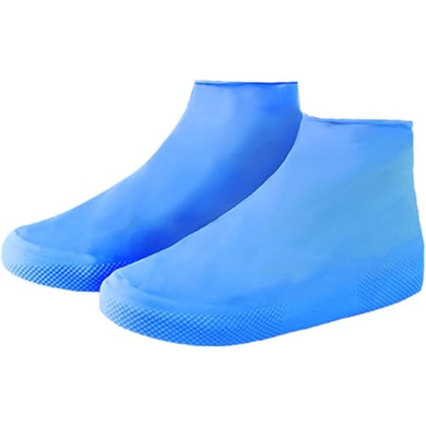 Гумові бахіли на взуття від дощу, блакитні S
