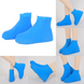 Резиновые бахилы на обувь от дождя, голубые S