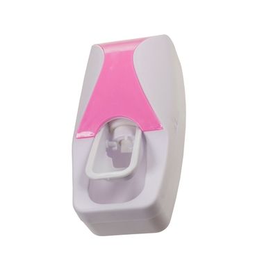 Дозатор для зубной пасты с держателем для щеток, розовый (5158-1)
