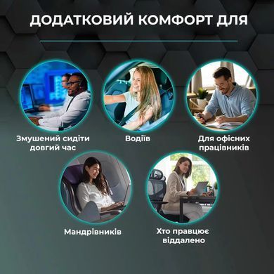 Подушка для попереку ортопедична на крісло з кишенею (9129)