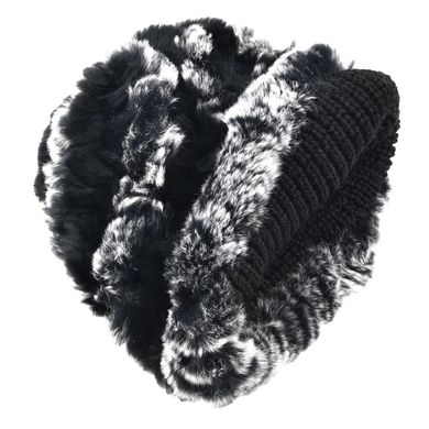 Шапка меховая женская Герда, черно-серая (78730001)