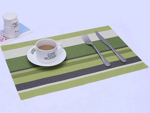 Комплект сервірувальних килимків 4 шт. зеленi (5065)