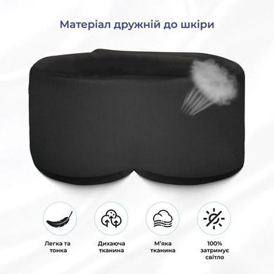 Маска для сну з гелевою охолоджувальною вставкою (9081)