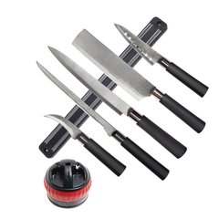 Набор ножей с точилкой и магнитным держателем 5 шт (7093)