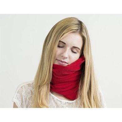 Подушка-шарф для путешествий Travel Pillow, красная (5071)