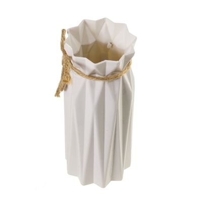 Декоративна ваза для сухих квітів, біла