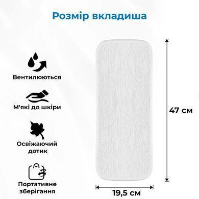 Многоразовые вкладыши для подгузника AIRM HEALTH бамбуковые 4-слойные, набор 3 шт. (9067)