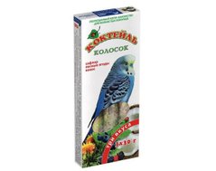Корм та ласощі для декоративних птахів Коктейль колосок Сафлор, лісові ягоди, кокос 90 г Природа (PR240094)