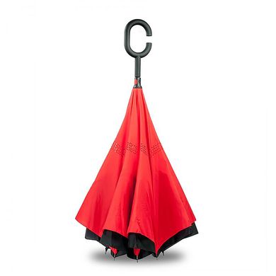 Умный зонт Наоборот, красный (уценка) (4687/12)