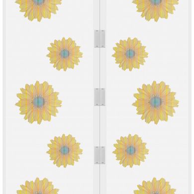 Москітна сітка Меджик Меш з соняшниками, біла (4744-1)