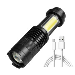 Міні ліхтарик із вбудованим акумулятором світлодіодний (7794)