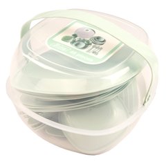 Набор пластиковой посуды для пикника 48 предметов, мятный (5092-4)