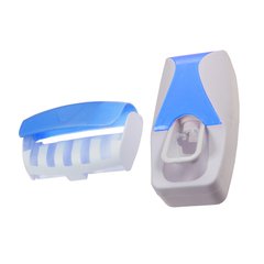 Дозатор для зубної пасти з тримачем для щіток, блакитний
