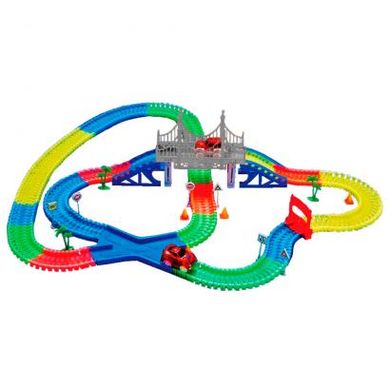 Дитяча світиться іграшкова дорога Magic Tracks 360 предметів з 2 машинками (5486)