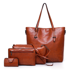 Набор женских сумок 4 шт. коричневые