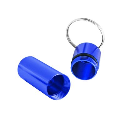 Брелок-капсула для таблеток та дрібниць герметичний, синій (8212)