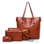 Набір жіночих сумок 4 шт. коричневі