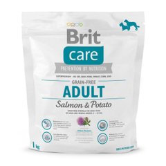 Сухий корм для собак вагою до 25 кг. Brit Care GF Adult Salmon & Potato 1 кг.